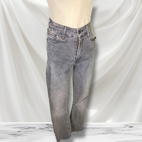 MOTHER Denim 'High Waisted Looker Ankle Fray Jeans' in "Lighting Up Lanterns" 24 - Picture 16 of 16